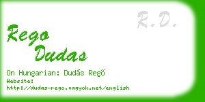 rego dudas business card